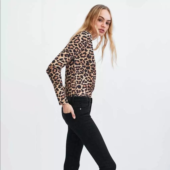 Zara Tops Zara Animal Print Bodysuit Poshmark